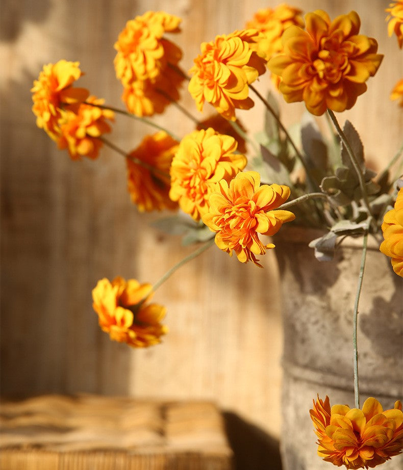 23 Inch Artificial Dahlia Stems 10 Pcs Fall Colors Silk Flowers for Arrangements
