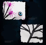 Halloween Tree with Lights 1 Pc Spooky Eyeball Ghost Spider Artificial Decoration