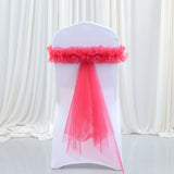Bulk 10 Pcs Elastic Chair Sashes with Butterfly Bow Accents Wedding and Banquet Event Decor Wholesale
