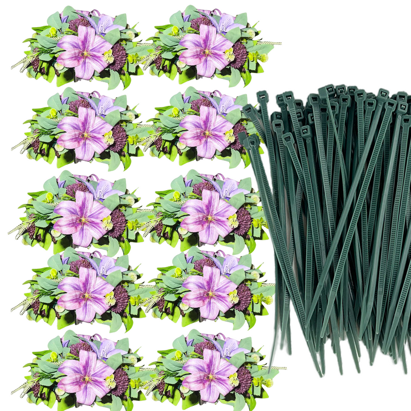 Mixed Purple Lily and Mum Artificial Flower Balls, 6 Pcs Bulk Wedding Centerpiece Decorations