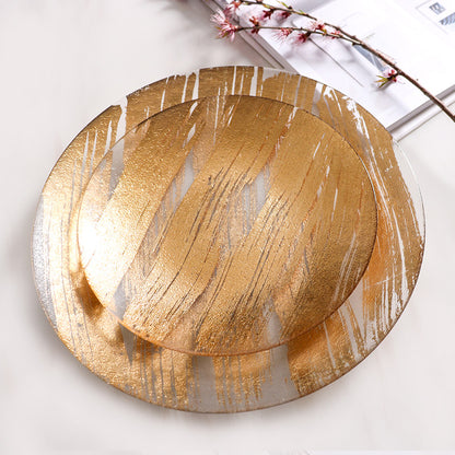 Bulk Round Glass Charger Plates for Wedding Party Event Tabletop Decor Wholesale