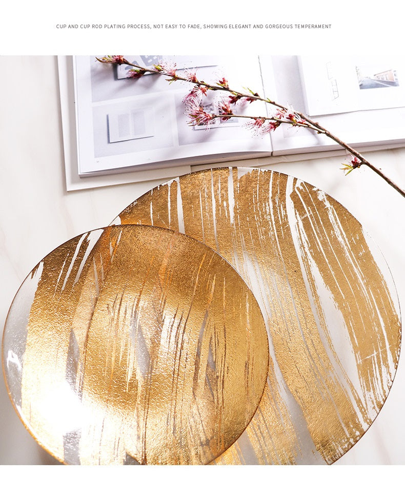 Bulk Round Glass Charger Plates for Wedding Party Event Tabletop Decor Wholesale