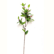Artificial Holly Leaves and Red Berries Branches, Bulk Winter Decor, 12 Inch, 10 Pcs