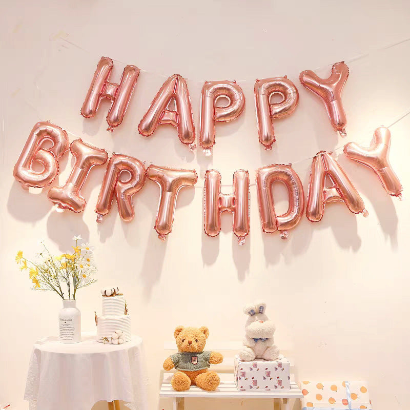 Bulk 16 Inch Happy Birthday Balloon Banner for Birthday Party Decorations Wholesale