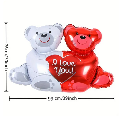 Bulk 50 Pcs Bear Balloons I Love You Foil Balloons for Valentine's Day Birthday Wedding Anniversary Proposal Engagement Decoration Wholesale