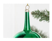 Christmas Ornament Glass Ball with Rope, Onion Shape, Bulk Set for Tree Decoration