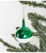 Christmas Ornament Glass Ball with Rope, Onion Shape, Bulk Set for Tree Decoration