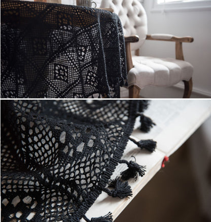 Bulk Vintage Crochet Lace Table Runner Round Tablecloths for Home Wholesale