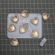 67" LED String Lights Bulk Set with Star, Xmas Tree, Heart Shapes for Holiday Decoration