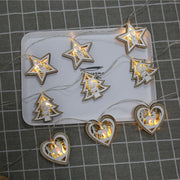 67" LED String Lights Bulk Set with Star, Xmas Tree, Heart Shapes for Holiday Decoration