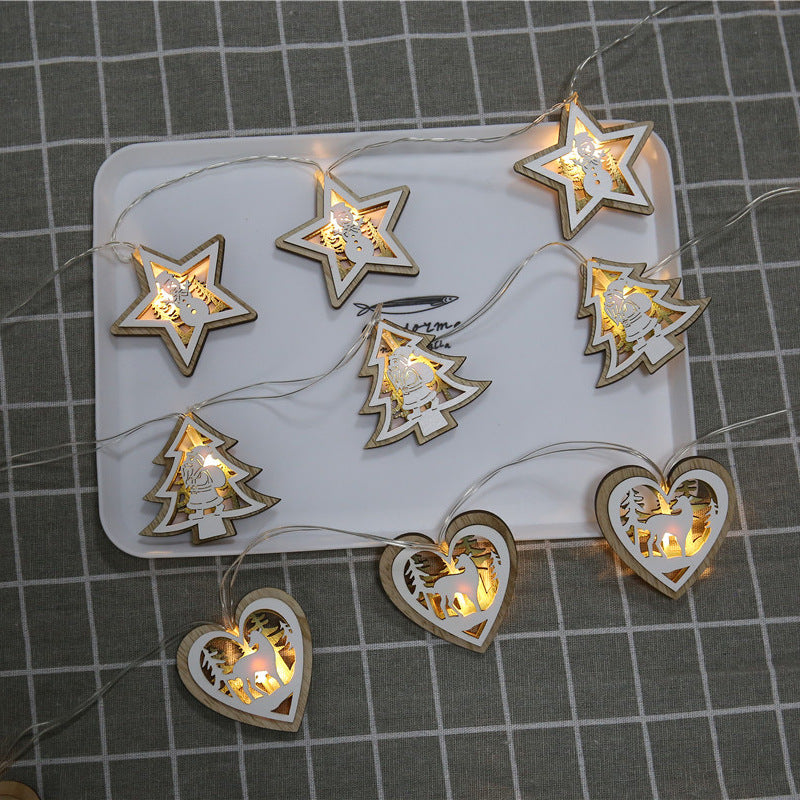 67" LED String Lights Bulk Set with Star, Xmas Tree, Heart Shapes for Holiday Decoration