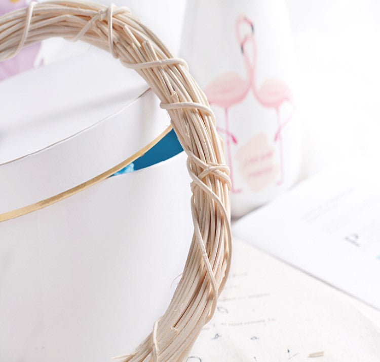 White Wicker Wreath Frame 12 Inch Bulk DIY Craft Accessories