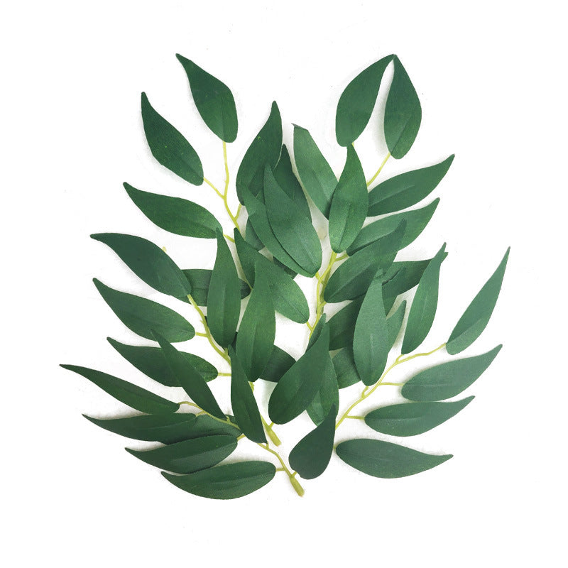 100 Pcs Artificial Willow Leaves for Crafts Wedding Decoration Bulk Pack