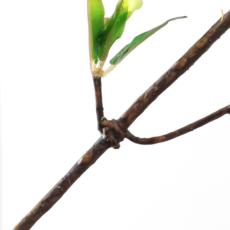Artificial Cherry Blossom Branches 22 Inch 10 Pcs Green Silk Snow Cherry Tree Stems for Home Decor