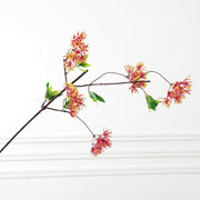 Artificial Cherry Blossom Branches 22 Inch 10 Pcs Green Silk Snow Cherry Tree Stems for Home Decor