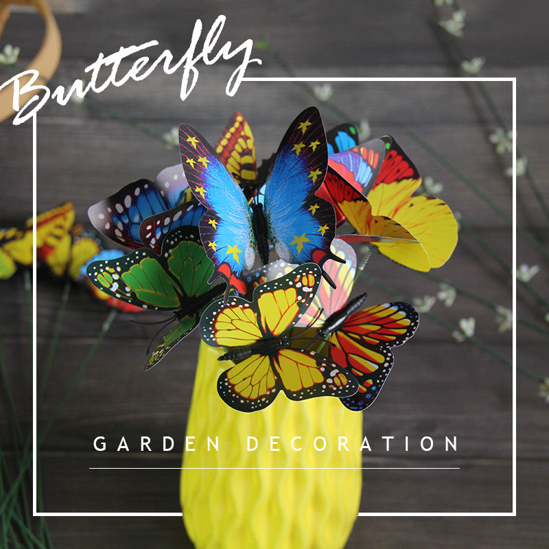 50 Pcs 2.3 Inch Artificial Butterfly Picks Assorted Colors Bulk Pack