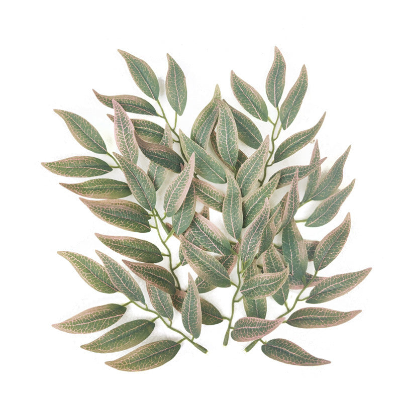 100 Pcs Artificial Willow Leaves for Crafts Wedding Decoration Bulk Pack