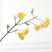 Artificial Cherry Blossom Branches 22 Inch 10 Pcs Green Silk Snow Cherry Tree Stems for Home Decor