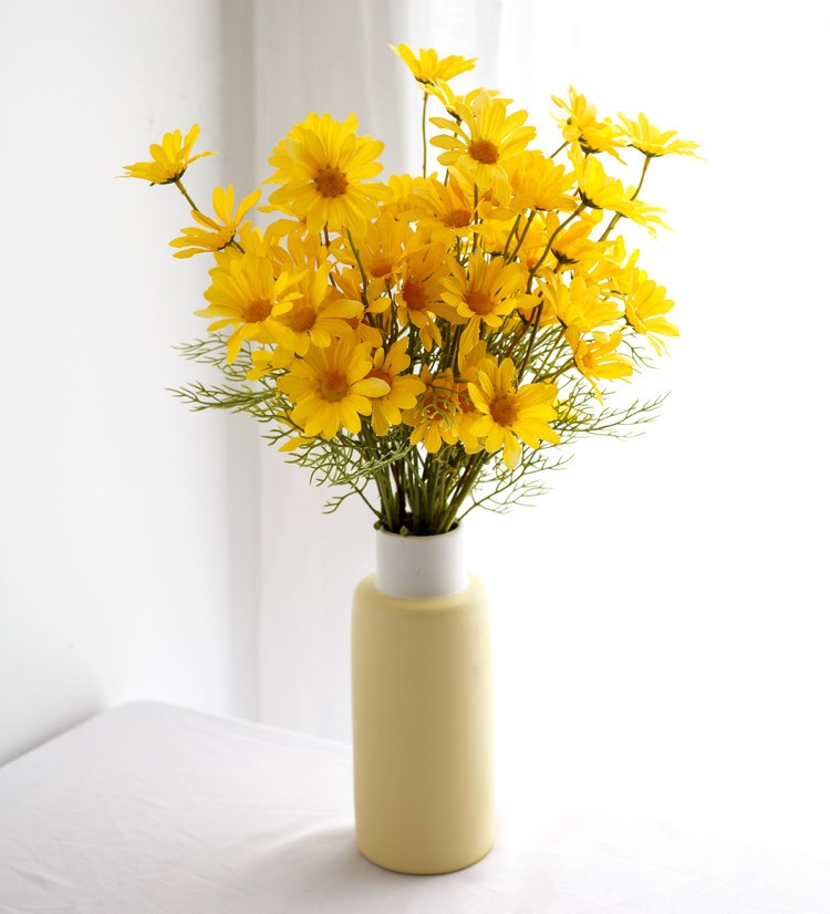 10 Pcs 20 Inch Artificial Silk Gerber Daisy Spray Stems Bulk Wholesale