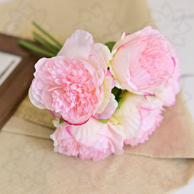 11.8 Inch Artificial Silk Peonies Bouquet, 10 Pcs Faux Peony Flowers Bulk Wholesale