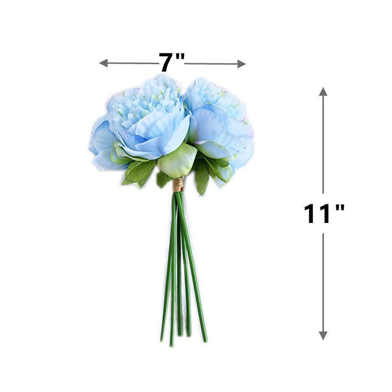 11.8 Inch Artificial Silk Peonies Bouquet, 10 Pcs Faux Peony Flowers Bulk Wholesale