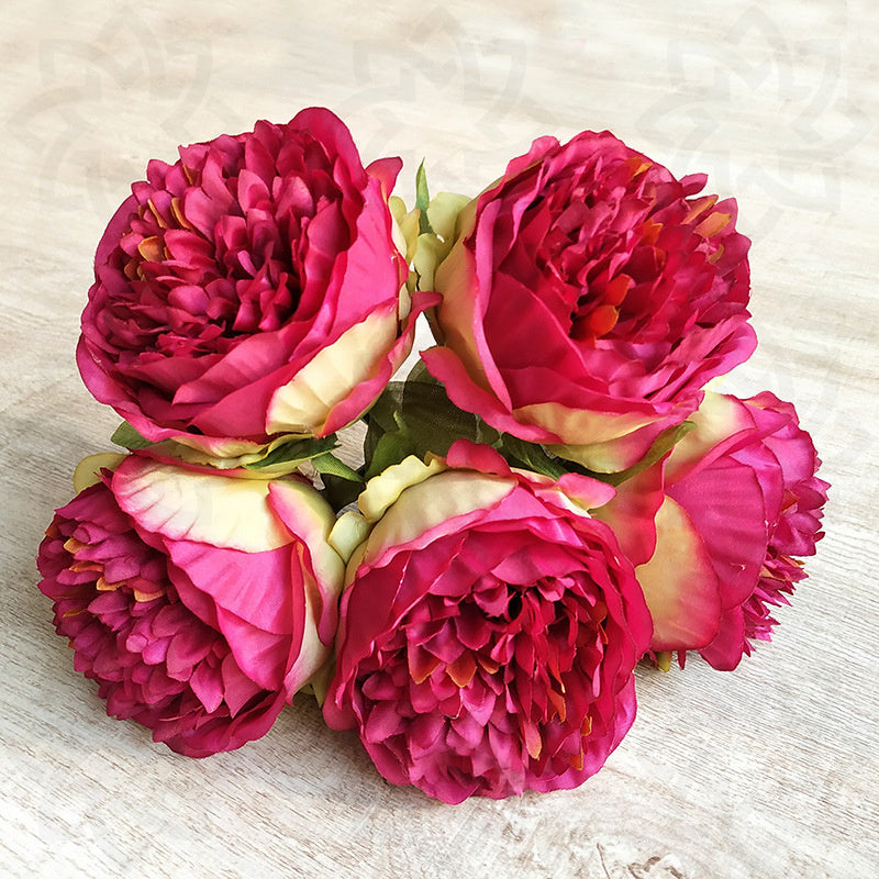 11.8 Inch Artificial Silk Peonies Bouquet, 10 Pcs Faux Peony Flowers Bulk Wholesale