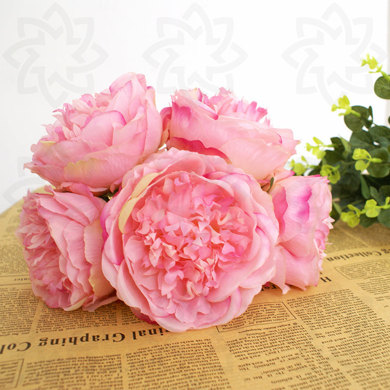 11.8 Inch Artificial Silk Peonies Bouquet, 10 Pcs Faux Peony Flowers Bulk Wholesale