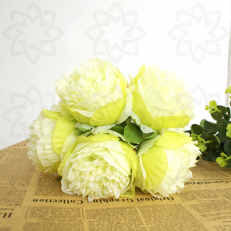11.8 Inch Artificial Silk Peonies Bouquet, 10 Pcs Faux Peony Flowers Bulk Wholesale