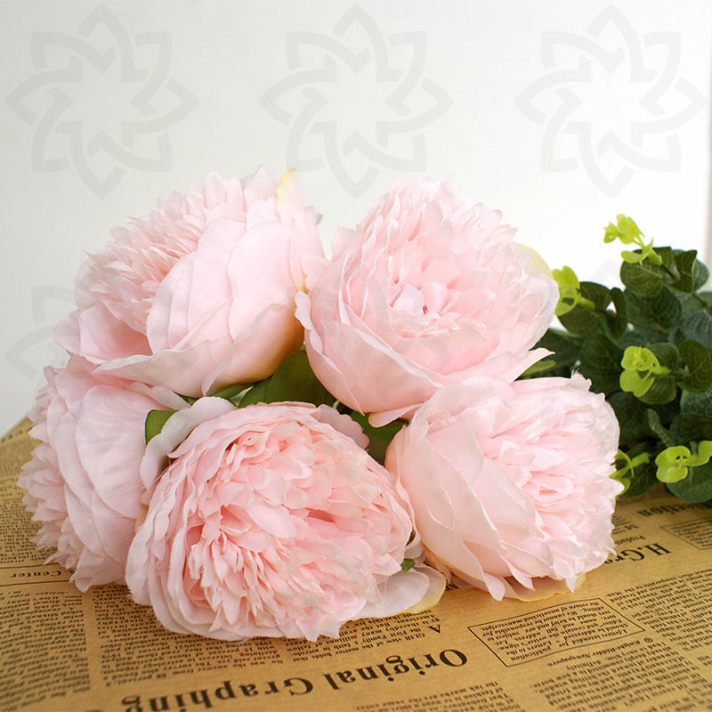 11.8 Inch Artificial Silk Peonies Bouquet, 10 Pcs Faux Peony Flowers Bulk Wholesale