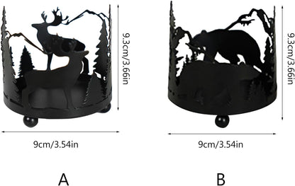 Bulk Christmas Scented Candle Holder with Iron Stand Creative Centerpiece for Dining Table Versatile Holiday Home Decor Wholesale