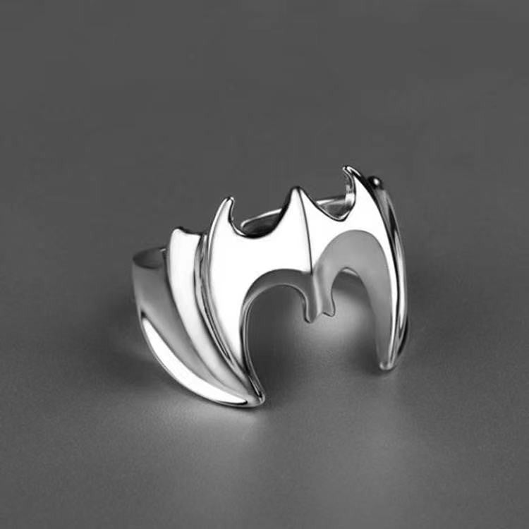 Bulk 12 Pcs Vintage Gothic Bat Rings Adjustable Halloween Bat Wing Rings for Women and Men Halloween Cosplay Party Accessories Wholesale