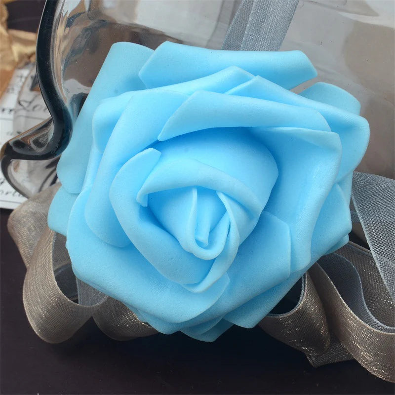 Wedding Floral Backdrop Artificial Foam Rose Heads - 2.7" DIY Craft Decor for Venue Styling