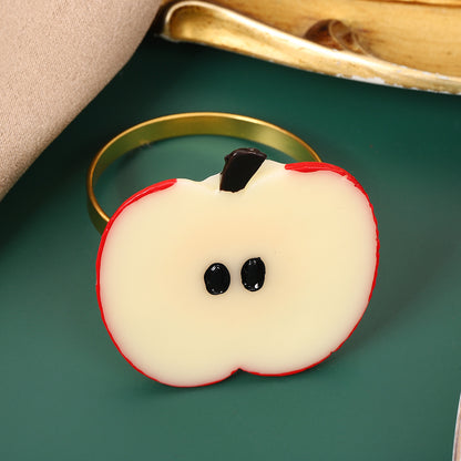 12-Pack Fake Fruit Napkin Rings (Lemon, Banana & More) – Table Setting Decor for Dinners & Parties