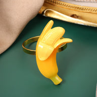 12-Pack Fake Fruit Napkin Rings (Lemon, Banana & More) – Table Setting Decor for Dinners & Parties