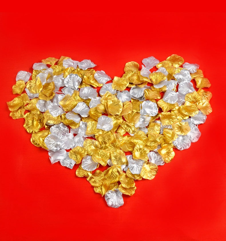 Bulk 200 Pcs 2X2 Inch Simulation Petals for Wedding Party Valentine's Day Anniversaries Romantic Atmosphere Decor Wholesale