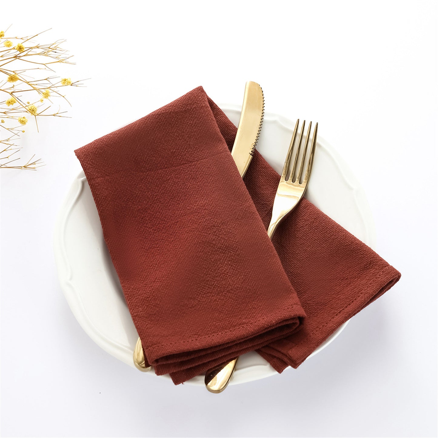 Bulk organic cotton napkins wedding party hotel table decoration wholesale