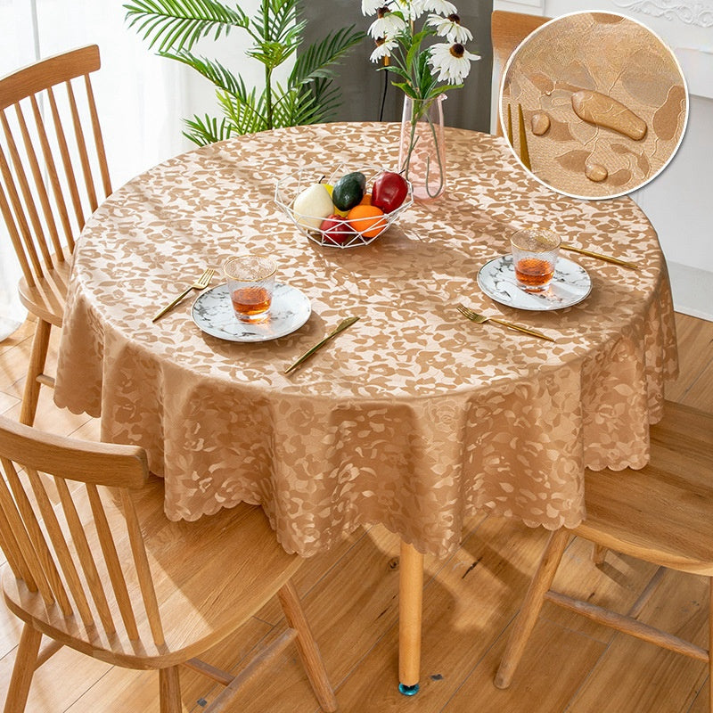 Bulk 2 Pcs PVC Round Tablecloths Waterproof Oilcloth Table Cover Wholesale