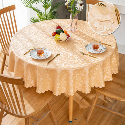 Bulk 2 Pcs PVC Round Tablecloths Waterproof Oilcloth Table Cover Wholesale