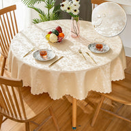 Bulk 2 Pcs PVC Round Tablecloths Waterproof Oilcloth Table Cover Wholesale