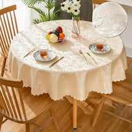 Bulk 2 Pcs PVC Round Tablecloths Waterproof Oilcloth Table Cover Wholesale