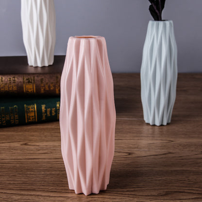 Bulk 2 Pcs Plastic Vase Modern Flower Vase Minimalist Vase for  Wedding Living Room Coffee Table Home Decor Wholesale