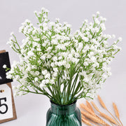 15 Pcs Baby's Breath Gypsophila Bouquet White Artificial Silk Flowers