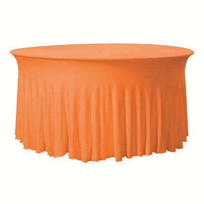 6 Pack Premium Spandex Round Tablecloths 5ft Stretch Fabric Wedding Home Banquet Décor Skirt Design All Event Table Cover