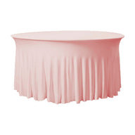 6 Pack Premium Spandex Round Tablecloths 5ft Stretch Fabric Wedding Home Banquet Décor Skirt Design All Event Table Cover