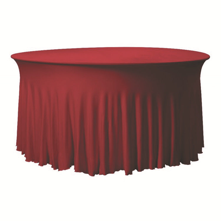 6 Pack Premium Spandex Round Tablecloths 5ft Stretch Fabric Wedding Home Banquet Décor Skirt Design All Event Table Cover