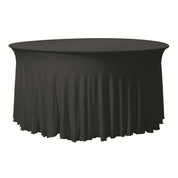 6 Pack Premium Spandex Round Tablecloths 5ft Stretch Fabric Wedding Home Banquet Décor Skirt Design All Event Table Cover