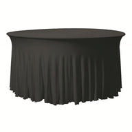 6 Pack Premium Spandex Round Tablecloths 5ft Stretch Fabric Wedding Home Banquet Décor Skirt Design All Event Table Cover