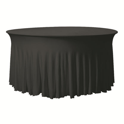 6 Pack Premium Spandex Round Tablecloths 5ft Stretch Fabric Wedding Home Banquet Décor Skirt Design All Event Table Cover