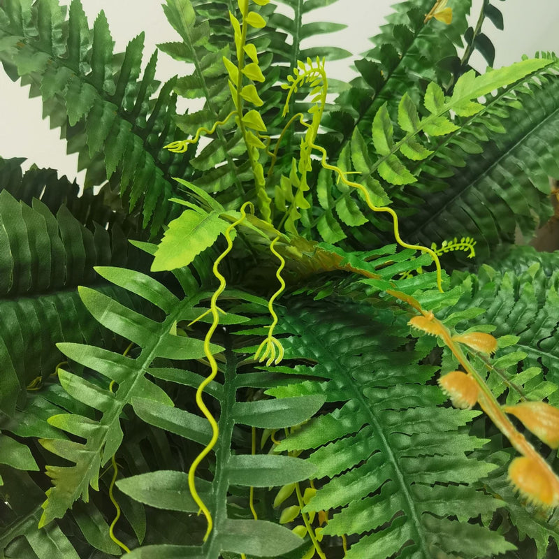 Artificial Fern Plants 10 Pcs Large UV Resistant Outdoor Silk Ferns Realistic Green Leaves