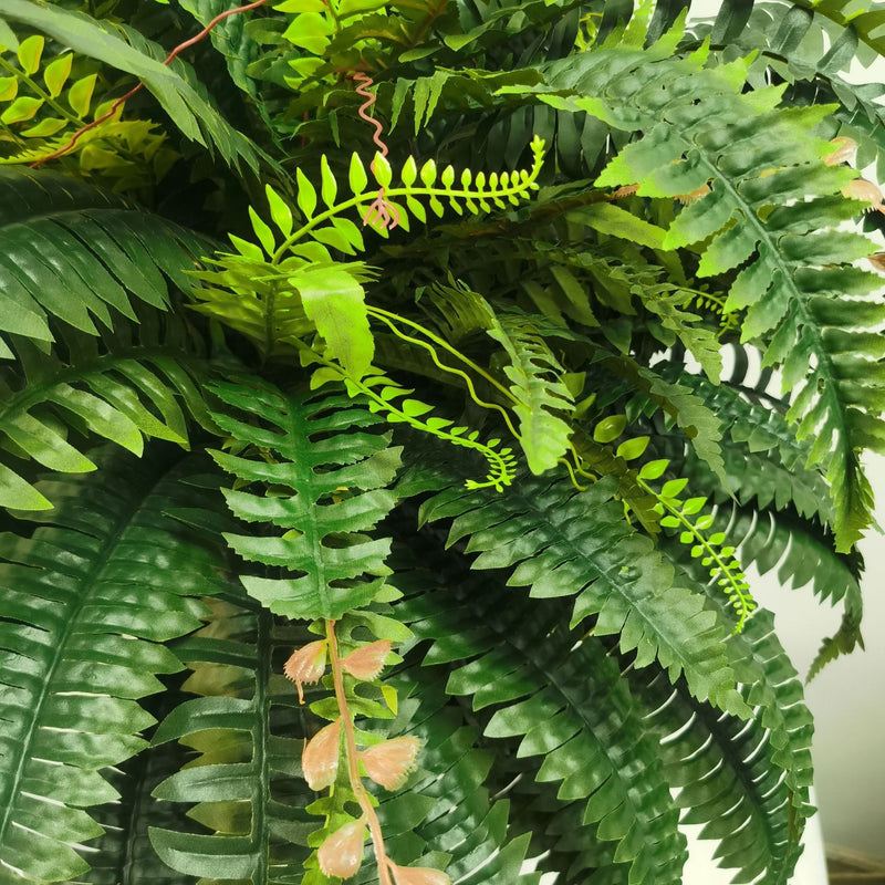 Artificial Fern Plants 10 Pcs Large UV Resistant Outdoor Silk Ferns Realistic Green Leaves